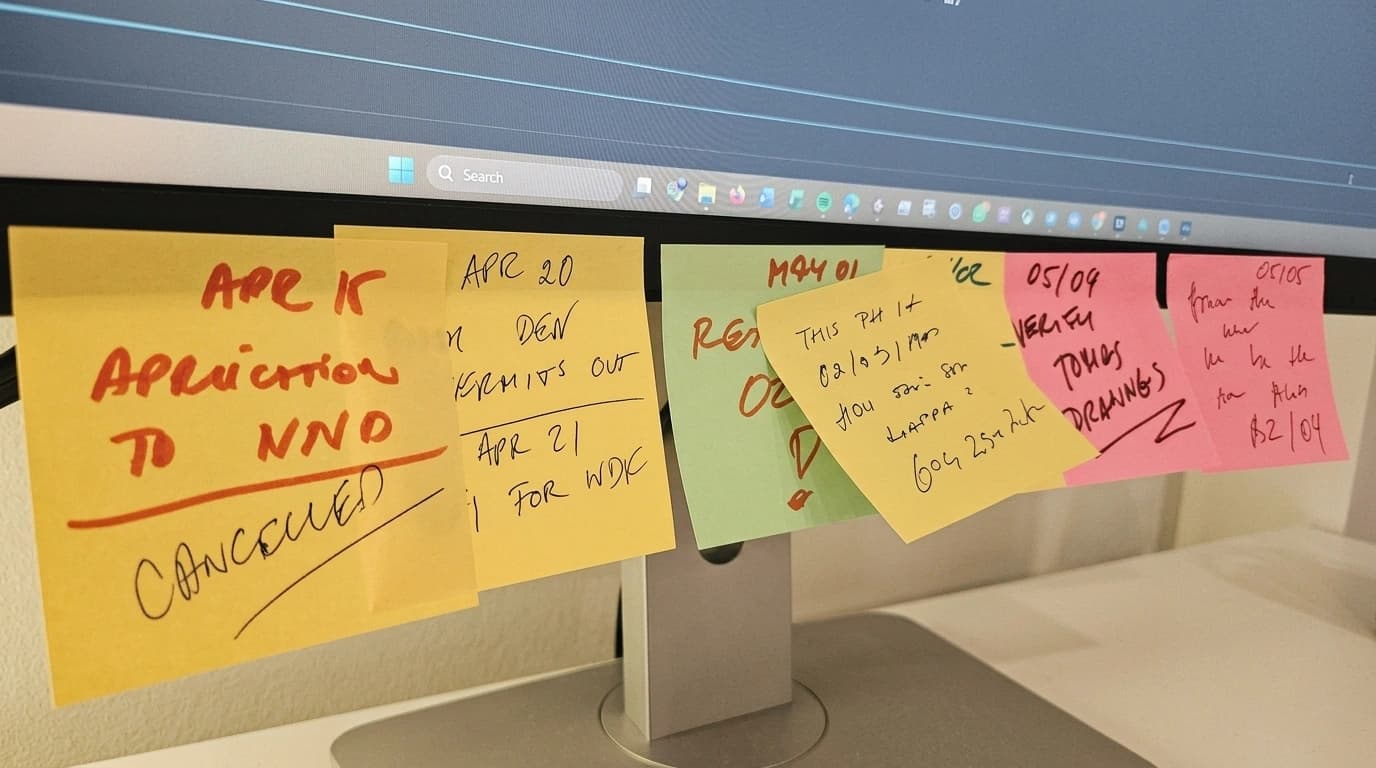 Sticky notes lineup